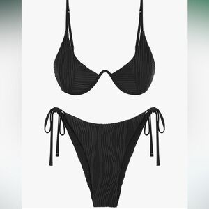 Brand New Zaful Textured Underwire Bikini
